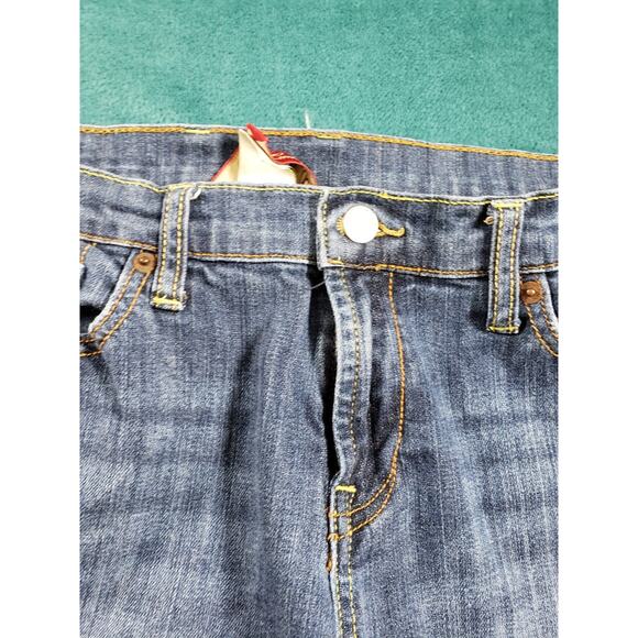 Lucky Brand Jeans Size 12 Womens Blue Stretch Pants Medium Wash Mid Rise Cropped - Picture 6 of 13